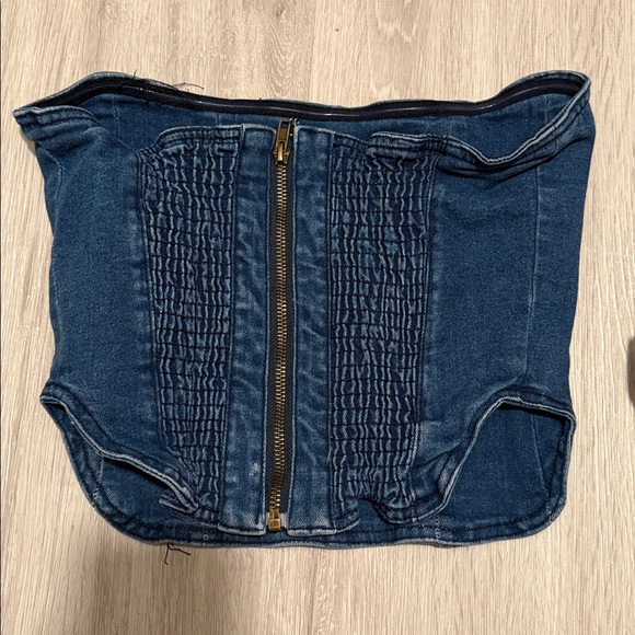 Fasiona Nova Blue Denim Tube Top - Picture 3 of 6